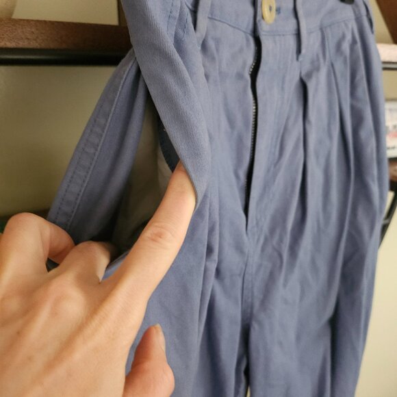 Mara Hoffman Monte Pleated Waist High-Rise Pants Blue - Picture 4 of 7